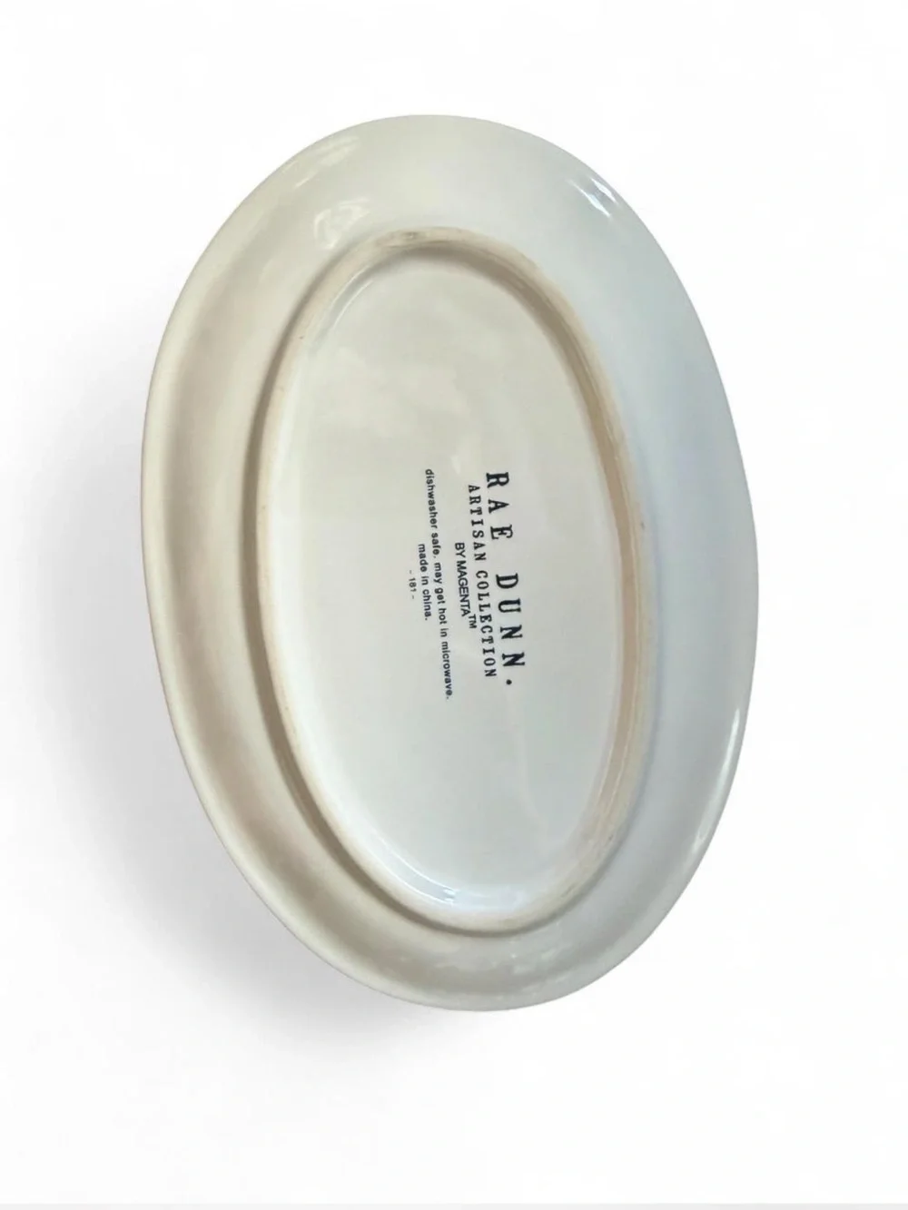 SNACKS Ceramic Snack Dish - White with Black Lettering
